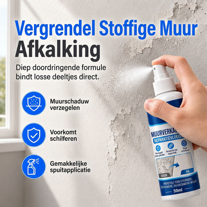 🧱✨ Muurverharder – van stoffig naar stevig in één spray.