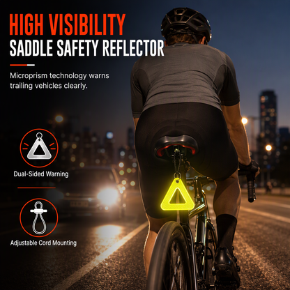 Hangende reflecterende driehoek voor fietsveiligheid