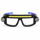 👓📏 Oplaadbare LED-hoofdlamp in brilmodel | 5 standen: COB hoog/laag & wit laser hoog/laag | Bewegingssensor | Waterdicht | USB | Incl. veiligheidsbril | 50% KORTING!