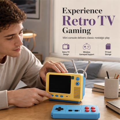 Klassieke retro mini-boekenplank-tv handheld gameconsole GV300S – nieuwe TF-kaartversie – nostalgische draadloze gameplayer